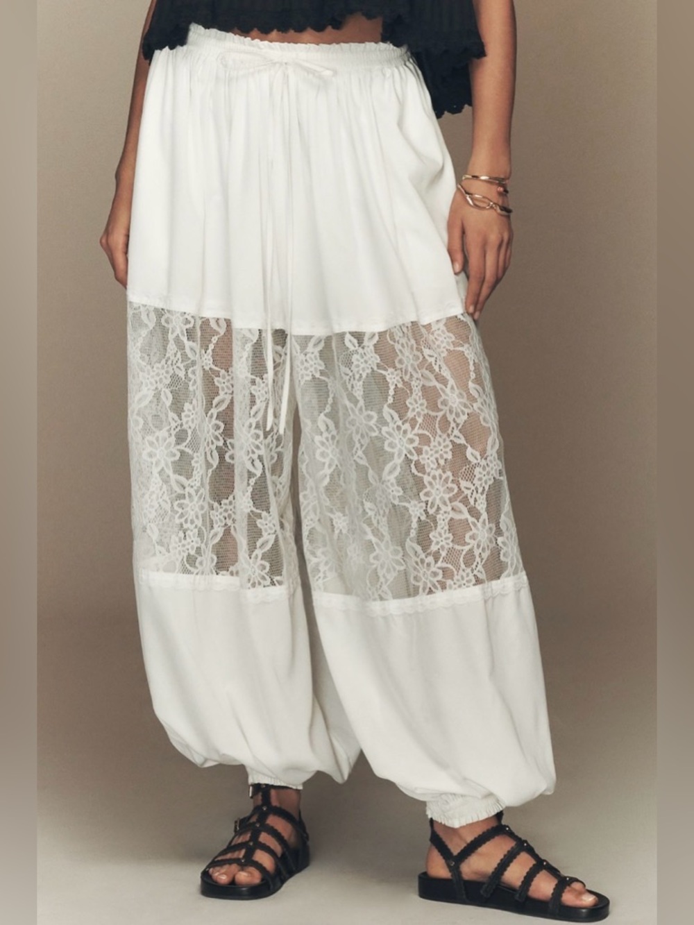 Anthropologie Forever That Girl Lace Balloon Pants, MED NWT - Picture 3 of 5